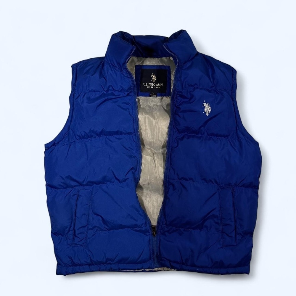 Vintage Blue Puffer Ralph Polo Vest Perfect for Layering - Picture 6 of 6